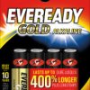 Gold, alkaline battery, AA, pack of 4