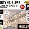 Kurtyna świetlna zewnętrzna FLESZ 200 LED SOPLE z gn. ciepły biały/flesz 9,6m szer. +1,5m, łącz. max 5 kpl. 230V 12W IP44 25-695
