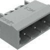 Pin header, 3 pole, pitch 5 mm, angled, gray, 231-433/001-000