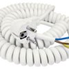 Kabel zasilający 3 Core Polichlorek winylu PVC Sheath Biały