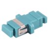 FO connector, SC socket to SC socket, OM3, multimode, ceramic, turquoise, BS07-60052