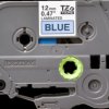Labelling tape cartridge, 12 mm, tape blue, font black, 8 m, TZE-531