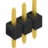 Pin header, 3 pole, pitch 2.54 mm, straight, black, 10047898