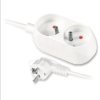 Przedłużacz z dwukrotnym gniazdem 2x2p+Z 1,5m biały T-970680