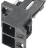 Pin header, 2 pole, pitch 5 mm, angled, black, 1069680000