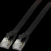 K5545SW.0,15 Cat.6a flat patch cable, U/FTP, 0.15m, black