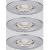 Paulmann 94303 Nova Mini 3-Piece LED Recessed Lights 4W Chrome.