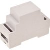 ABS DIN rail enclosure, (L x W x H) 88.6 x 34.5 x 62.9 mm, light gray, 4U65030906310