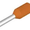 Insulated wire end ferrule, 0.5 mm², 12 mm/6 mm long, orange, 0409500000