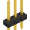Pin header, 3 pole, pitch 2 mm, straight, black, 10062173