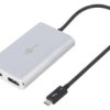 Usb.C-Adap-13 Adapter Usb 3.0 Displayport Gniazdo X2 0,45M Czarny Biały
