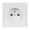 Gniazdo pojedyncze p/t 2P+Z Luna, 16A, 250V, PT-16L, biały,OR-OE-7605/W