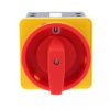 Łącznik krzywkowy 80A rozłącznik 0-1 4 - biegunowy mocowanie do pulpitu czoło zamykane żółto-czerwone SK80-2.8210\P08