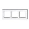 Deco Ramka Potrójna - Efekt Szkła (Ramka: Biała Spód: Biały) Biały 0-0-Drs-3