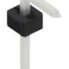 Pin header, 1 pole, pitch 2 mm, angled, black, SLY30411Z