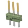 Pin header, 3 pole, pitch 2.54 mm, straight, green, 825433-3