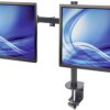 Uchwyt biurkowy Manhattan z ramieniem monitora dla dwóch wyświetlaczy 33 - 81,3 cm (13 