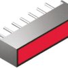 Wyświetlacz diodowy LED 1-segmentowy 370 mcd, Czerwony Kingbright
