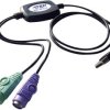 Przejściówka, adapter PS/2 / USB ATEN UC10KM-AA, [2x złącze żeńskie PS/2 - 1x złącze męskie USB-A 1.1], 0.90 m
