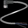 Sensor actuator cable, M12 cable socket, angled, A to open end, 3 pole, 7 m, PVC, gray, 4 A, 230826