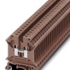 Through terminal block, screw connection, 0.2-6.0 mm², 2 pole, 32 A, 8 kV, brown, 3007330