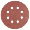 Krążki ścierne 125 mm, K80, 5 szt., z 8 otworami /5kpl./