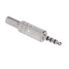 3.5mm 4-pin Jack Plug Stereo + Microphone for Cable, Metal