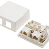 Gniazdo RJ45 podwójne kat.5, natynkowe, krone