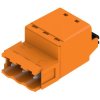 Pin header, 3 pole, pitch 5.08 mm, straight, orange, 1335450000