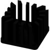 Finger shaped heatsink, (L x W x H) 46 x 46 x 31.8 mm, 4.8 K/W, black anodized, FK 318 SA 3