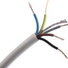 Sieciowy kabel zasilający 5 Core Polichlorek winylu PVC Sheath Biały 8.04mm od , 300 V, 500 V