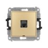 ICON Mechanizm gniazda komputerowego pojedynczego 1xRJ45, kat. 7, ekranowane, 8-stykowy, bez pola opisowego złoty 29IGKBO-9