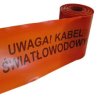 Taśma ostrzegawcza kolor pomarańczowy szer. 20 cm z nadrukiem Uwaga Kabel Światłowodowy /200m/ TO-Opt/20