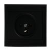 Gniazdo pojedyncze p/t 2P+Z Luna, 16A, 250V, PT-16L, czarny,OR-OE-7605/B