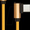 8485 Sync & charging, USB A -> USB C, 1,0m, ang., textile, gold
