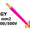 Przewód LGY 1,0 mm2 różowy (300/500V) jednożyłowy linka H05V-K (krążki 100m) 5907702813646 ELEKTROKABEL