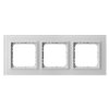Ramka potrójna R-3RGC/78/00 białe szkło szronione Sonata Prestige Ospel