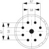 Weidmüller SAI-M23-SE-9-17MM 1224550000 Wkładka złącza męskiego 1 szt.