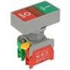 Przełącznik; przyciskowy; DPB22-1-O/C; ON-(OFF)+OFF-(ON); czerwony+zielony; bez podświetlenia; śrubowe; 2 pozycje; 3A; 230V AC;