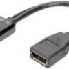 Digitus DisplayPort / HDMI / USB kabel Gniazdo DisplayPort, Wtyczka HDMI-A, Złącze męskie USB-A 0.2 m czarny AK-330101-0