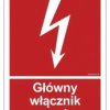 ZNAK - BC035 Główny włącznik awaryjny 10 x 14,8 cm FN - Folia samoprzylepna