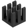 IC heatsink, (L x W x H) 10 x 10 x 10 mm, 28.5 to 9.1 K/W, black anodized, ICK BGA 10 X 10 X 10