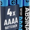 Bateria AAAA (LR61) Absina, 1.5 V, 500, alkaliczno-manganowe, 4 szt.
