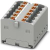 Distribution block, push-in connection, 0.14-2.5 mm², 12 pole, 17.5 A, 6 kV, gray, 3002799