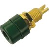 SKS Hirschmann 930 176-704 4mm BIL 20 Au Plated Panael-Mounted Socket 32A Green