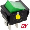 Przełącznik kołys. ON-OFF stabilny 4p podśw.12V