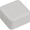 ABS miniature enclosure, (L x W x H) 40 x 40 x 20 mm, light gray (RAL 7035), IP54, 1551SNAP1GY