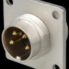 108088 Panel plug, front mounting, flange, IP68, 4-pin