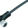 Sensor actuator cable, M12-cable socket, angled to open end, 5 pole, 5 m, PUR, black, 4 A, 79 3544 35 05