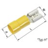 LAPP 63101110 receptacle 6.3mm width 0.8mm thick 180° yellow 50 pcs